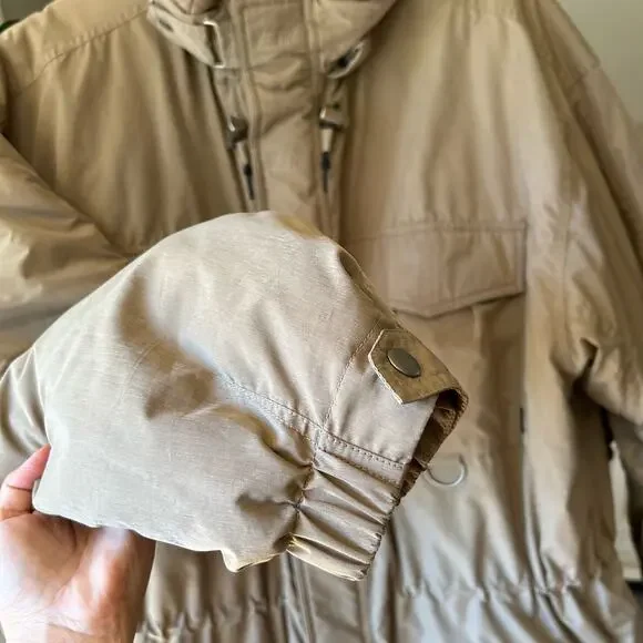 Vtg LL Bean Mens Tall XL Field Coat Utility Primaloft Lined Brown Hood Parka